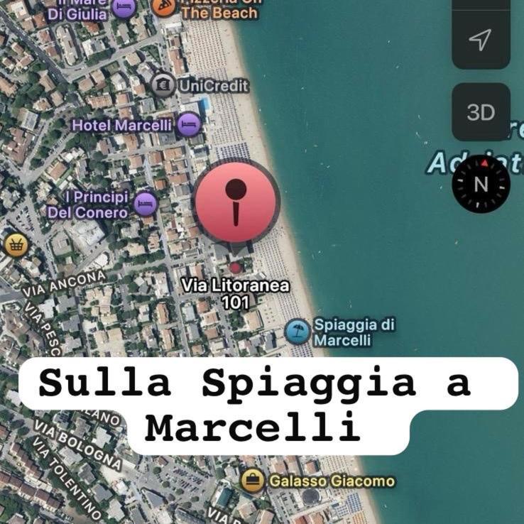 Conero Casa - Marcelli Di Numana In Via Litoranea 101 Sul Mare Vista Spiaggia Con Parcheggio Esclusivo Zewnętrze zdjęcie